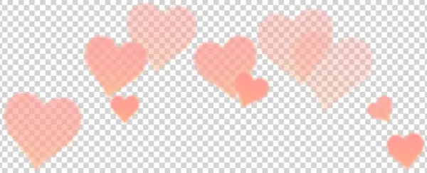 Floating Pink Hearts Transparent PNG