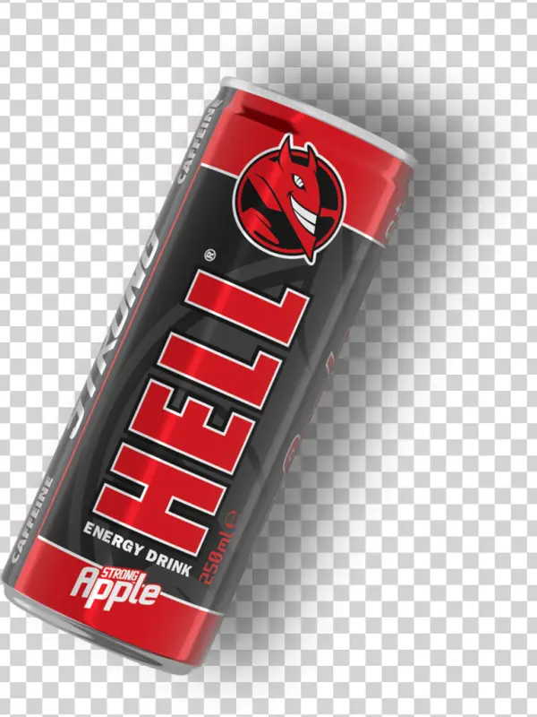 Hell Strong Apple Energy Drink Can PNG