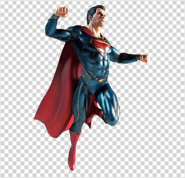Superman Flying Pose PNG Transparent Background