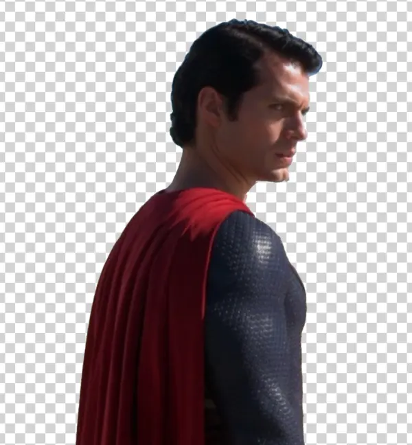 Superman Henry Cavill Looking Back PNG Transparent