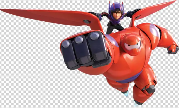 Big Hero 6 Baymax and Hiro Flying PNG