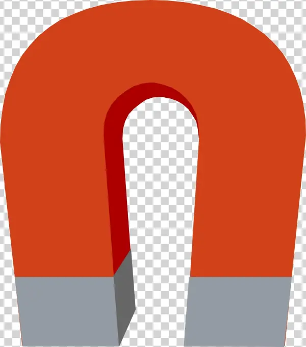 Red Horseshoe Magnet PNG Transparent Background