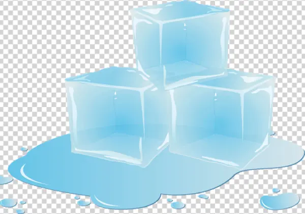Melting Ice Cubes PNG Transparent Background