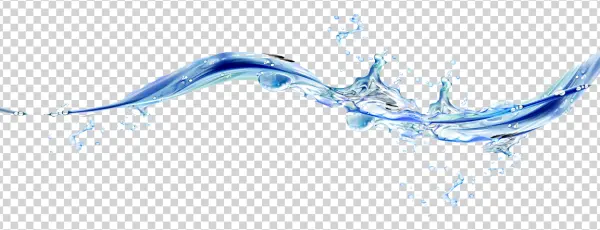 Dynamic Blue Water Splash PNG Transparent Background