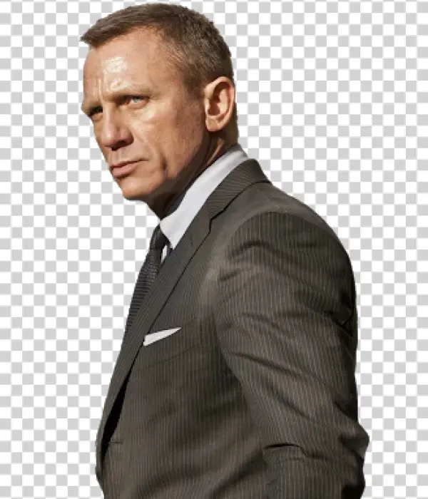 James Bond Daniel Craig in Suit PNG Transparent