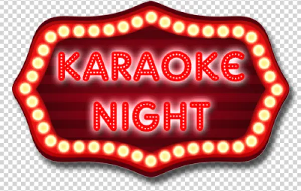 Karaoke Night Marquee Sign PNG Transparent