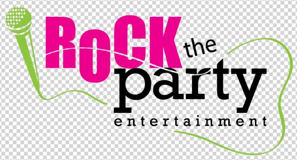 Rock Music Microphone Pink Text PNG