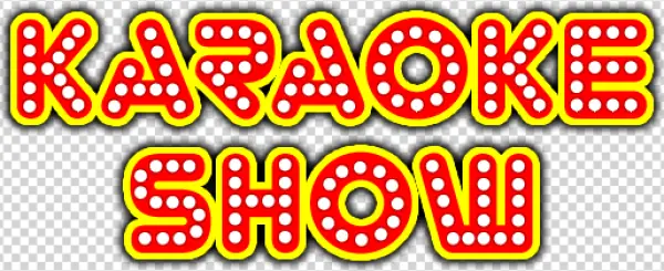 Karaoke Show Marquee Sign PNG Transparent Background