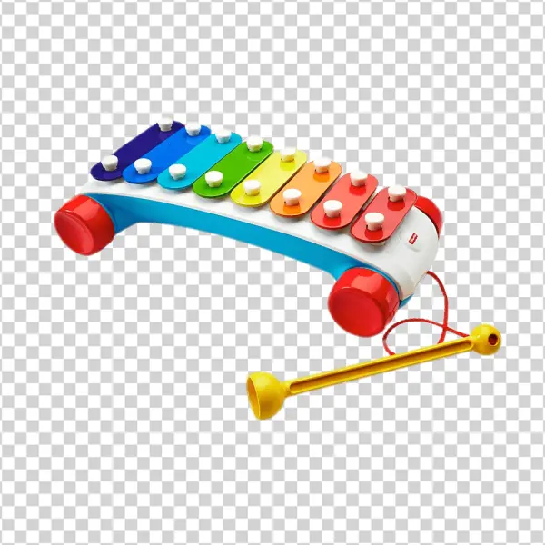Colorful Kids Toy Xylophone with Mallet PNG