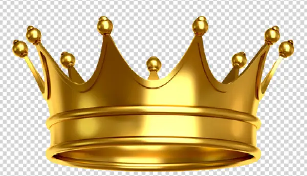 Golden Crown PNG Transparent Background