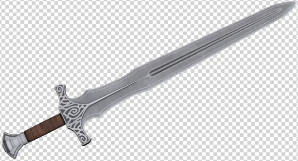 Fantasy Battle Sword PNG Transparent Background