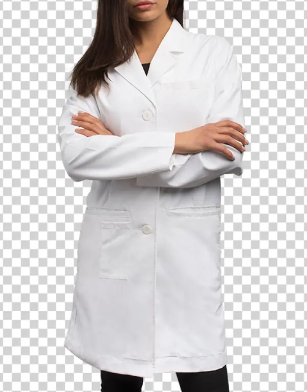 Person in White Lab Coat PNG Transparent Background
