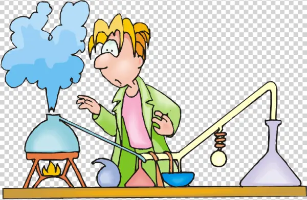 Cartoon Scientist Experiment Transparent PNG