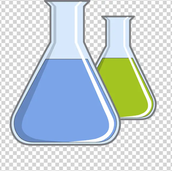 Science Lab Flasks PNG Transparent Background