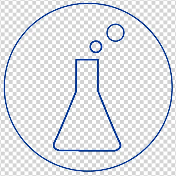 Blue Lab Flask Icon PNG Transparent