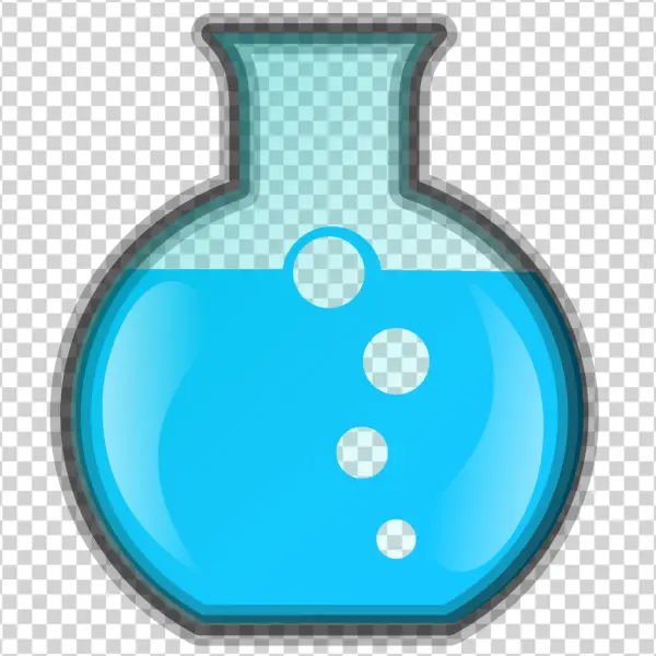 Blue Science Flask PNG Transparent Background