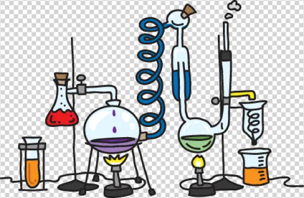 Cartoon Chemistry Lab Equipment Transparent Background