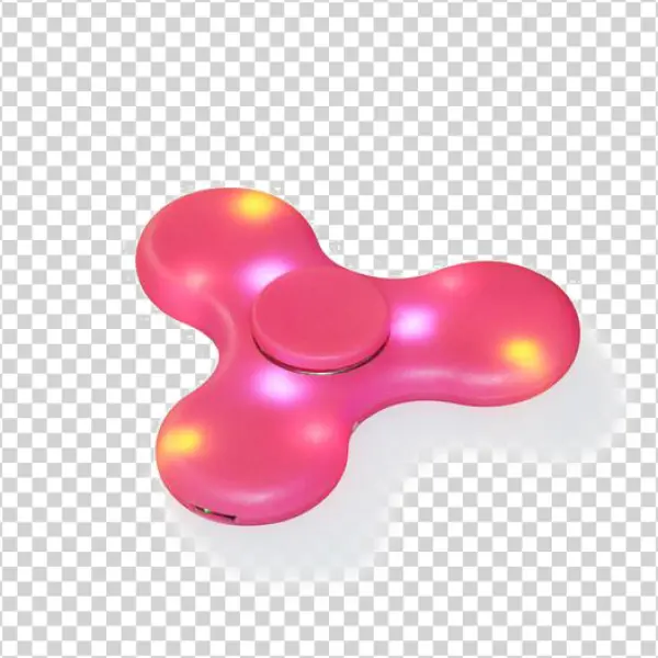 Pink Light Up Fidget Spinner PNG Transparent Background