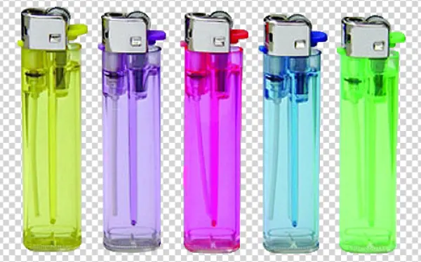 Colorful Disposable Lighters PNG Transparent Background