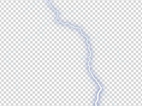 Realistic Lightning Bolt PNG Transparent Background