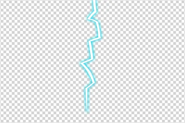 Neon Blue Lightning Bolt PNG Transparent
