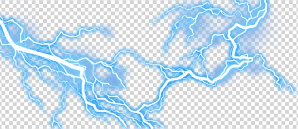 Blue Lightning Bolt PNG Transparent Background