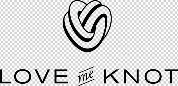 Love Me Knot Logo with Stylized Knot PNG