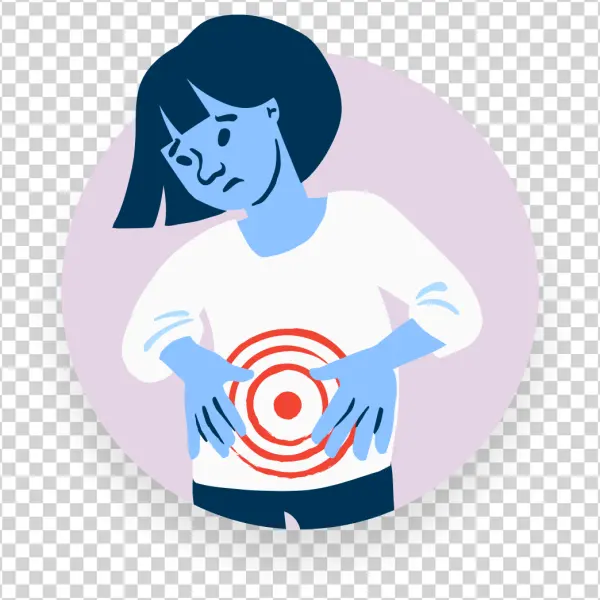 Stomach Pain Illustration PNG Transparent