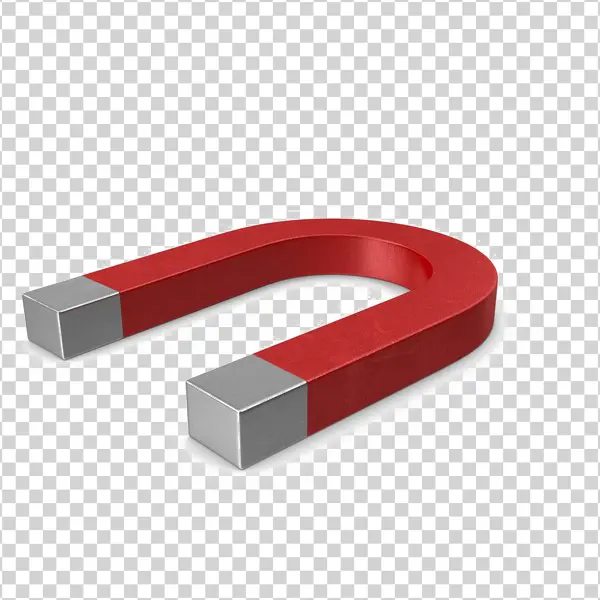 Red Horseshoe Magnet PNG Transparent Background