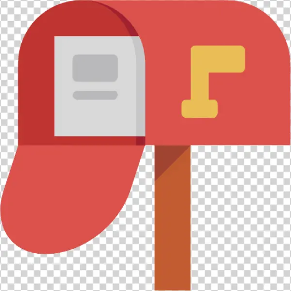 Red Mailbox Icon PNG Transparent Background