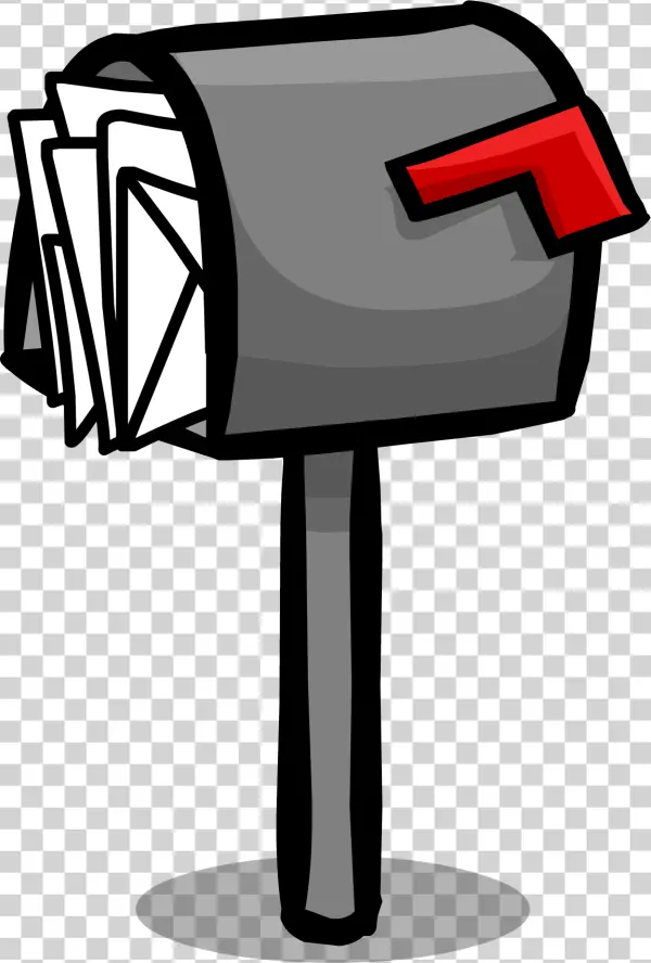 Mailbox with Letters PNG Transparent Background