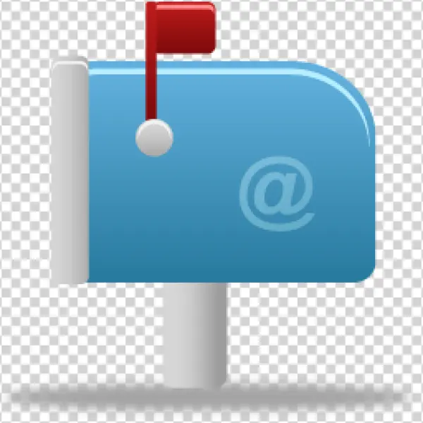 Blue Email Mailbox Icon PNG Transparent