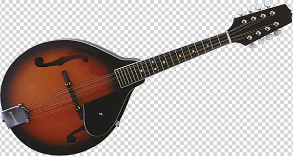 Classic Sunburst Mandolin PNG Transparent Background