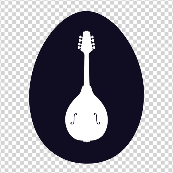Mandolin Silhouette PNG Transparent Background