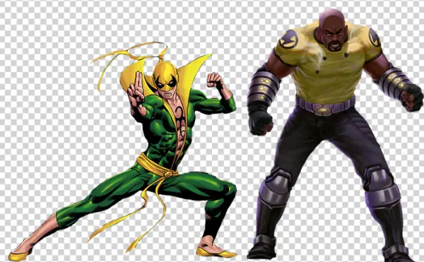 Iron Fist and Luke Cage Marvel Heroes PNG