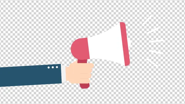 Hand Holding Megaphone Transparent PNG