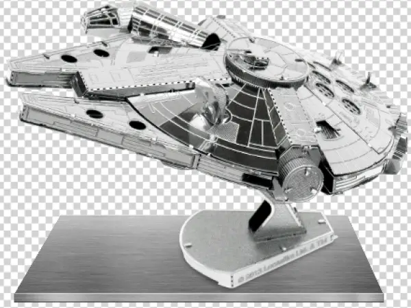 Metal Millennium Falcon Model PNG Transparent