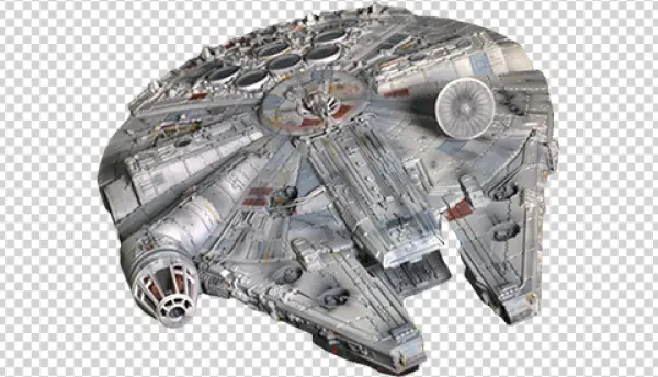 Millennium Falcon Spaceship PNG Transparent Background
