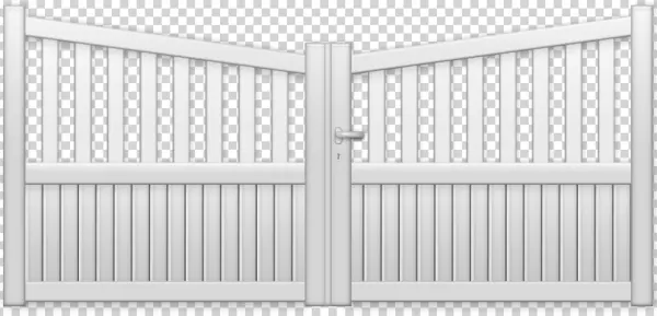 White Garden Gate PNG Transparent Background