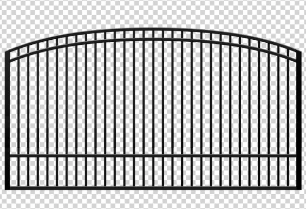 Black Metal Gate PNG Transparent Background