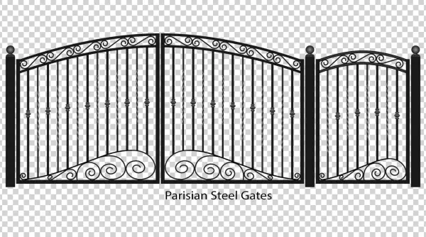 Parisian Steel Gates Transparent Background