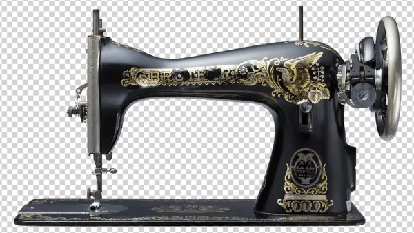 Vintage Brother Sewing Machine PNG Transparent Background