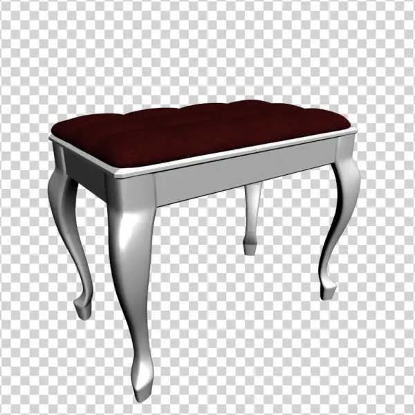 Elegant Tufted Bench PNG Transparent Background
