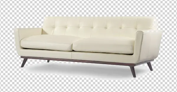 Cream Sofa PNG Transparent Background