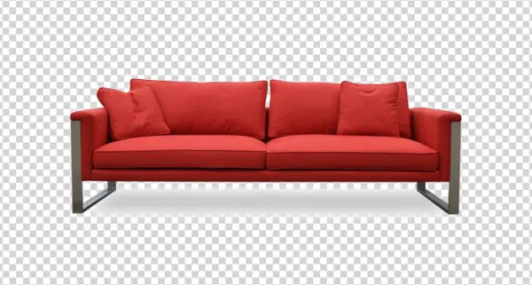 Modern Red Sofa PNG Transparent Background