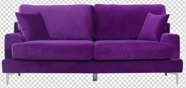 Vibrant Purple Sofa PNG Transparent Background