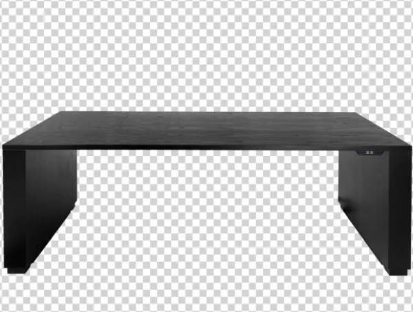 Black Wood Standing Desk PNG Transparent Background