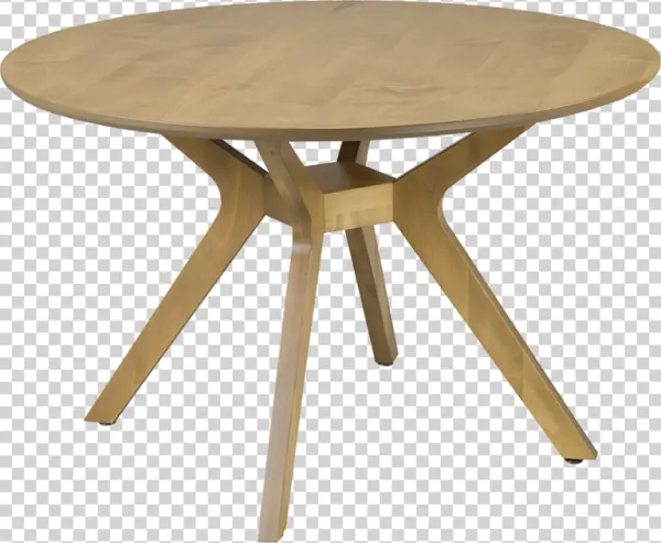 Modern Round Wooden Table PNG Transparent Background