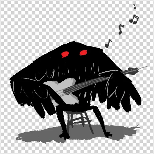 Dark Monster Playing Electric Guitar PNG