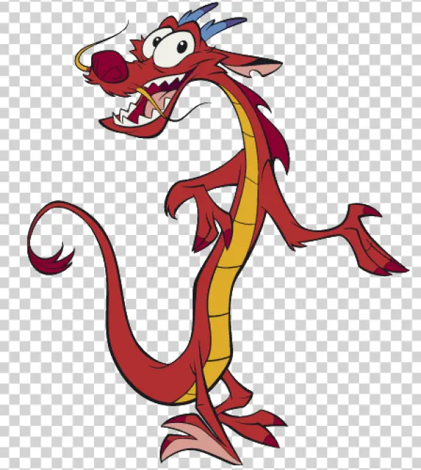 Mushu Dragon from Mulan PNG Transparent Background